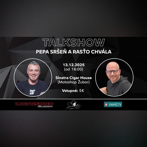 TALKSHOW: Pepa Sršeň & Rasťo Chvála už 13. decembra v Motoshope Žubor